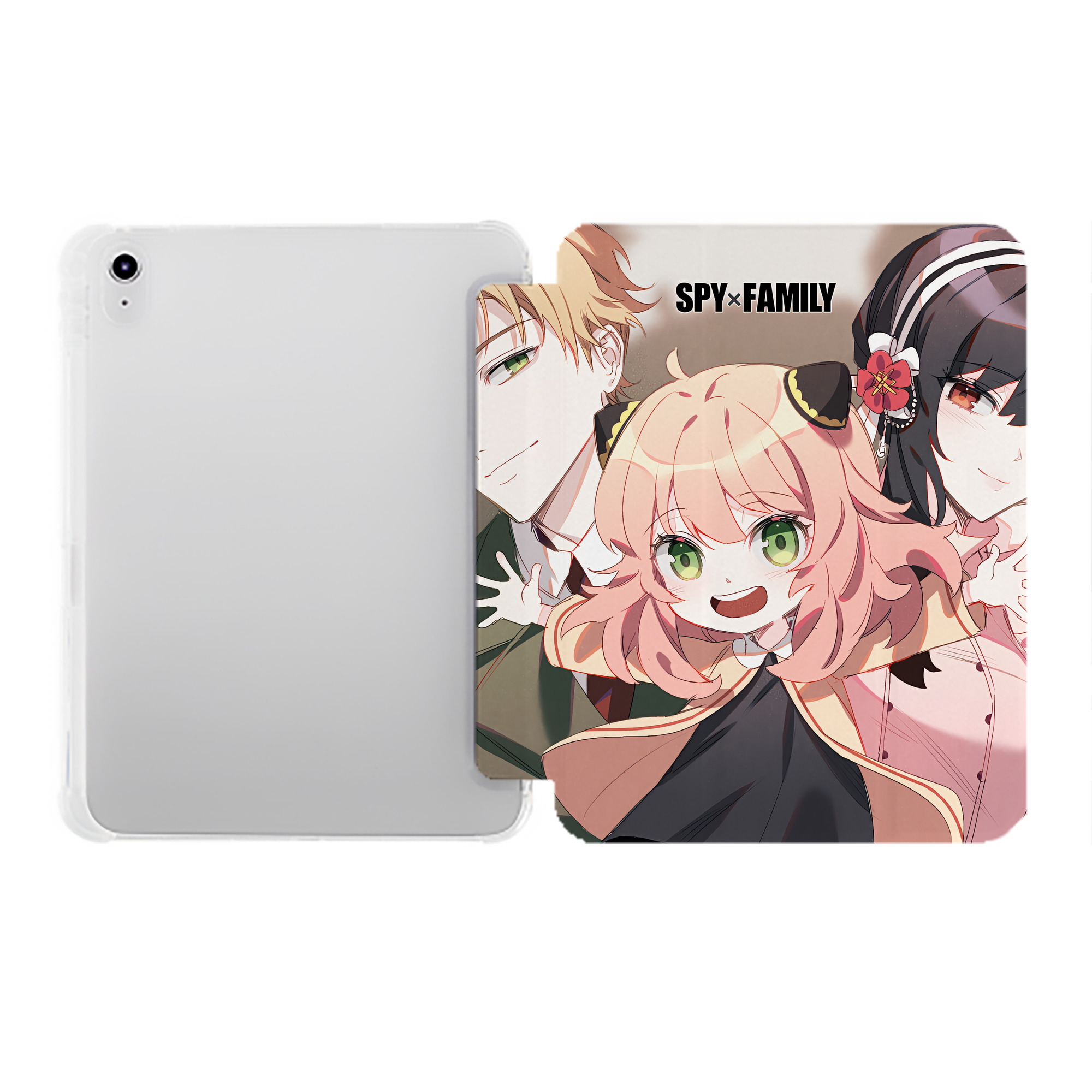 （画像用） SPY×FAMILY间谍家家酒 IPad ケース ペン収納付き 三つ折りスタンド PUレザー×シリコン 対応機種9.5/10.5/10.9インチ